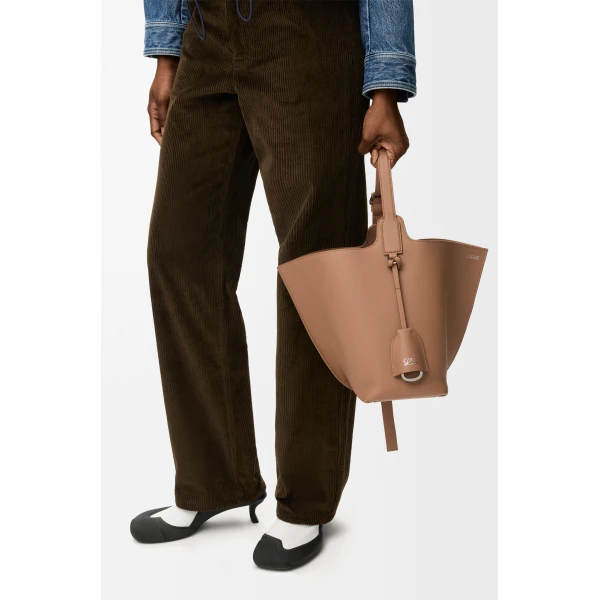 Loewe Medium Bilbao bucket in smooth calfskin, Mocha | Bucket Bags | Luxury Shoes 