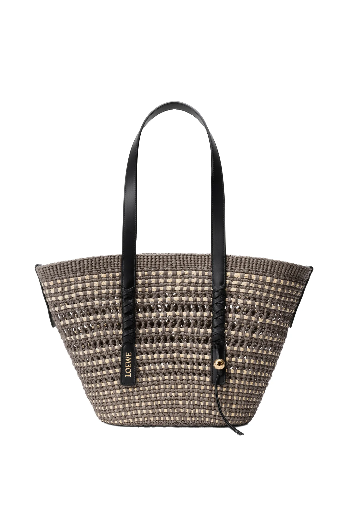 Loewe Medium Braid basket in iraca palm and calfskin, Khaki/Natural | Totes & Top-Handle Bags | Luxury Shoes Loewe Medium Braid basket in iraca palm and calfskin, Khaki/Natural | Totes & Top-Handle Bags | Luxury Shoes