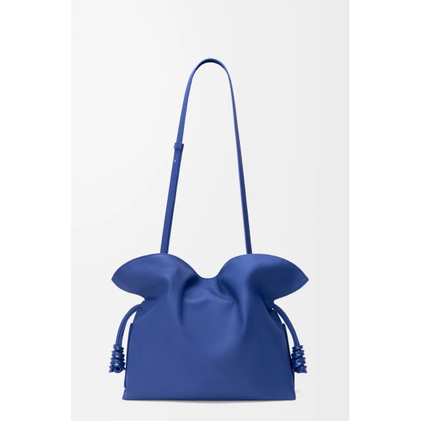 Loewe Medium Coil Flamenco clutch in nappa calfskin, Stellar Blue | Shoulder & Crossbody Bags | Luxury Shoes 