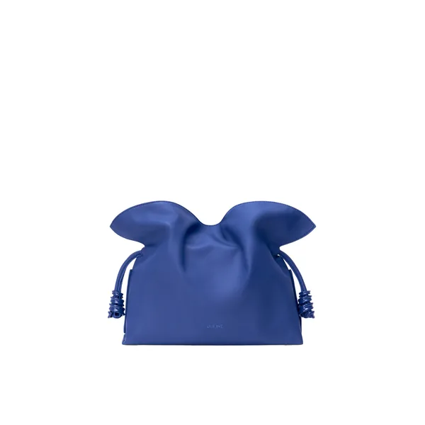 Loewe Medium Coil Flamenco clutch in nappa calfskin, Stellar Blue | Shoulder & Crossbody Bags | Luxury Shoes 