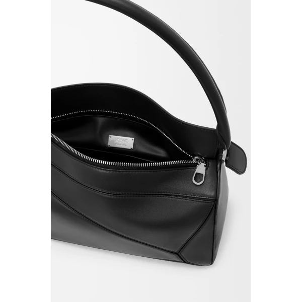 Loewe Medium Featherlight Puzzle bag in nappa lambskin, Black | Shoulder & Crossbody Bags | Luxury Shoes 