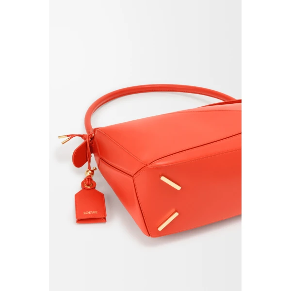 Loewe Medium Featherlight Puzzle bag in nappa lambskin, Deep Saffron | Shoulder & Crossbody Bags | Luxury Shoes 