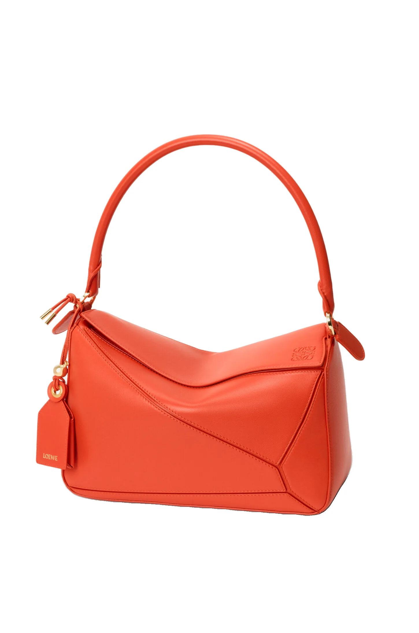 Loewe Medium Featherlight Puzzle bag in nappa lambskin, Deep Saffron | Shoulder & Crossbody Bags | Luxury Shoes Loewe Medium Featherlight Puzzle bag in nappa lambskin, Deep Saffron | Shoulder & Crossbody Bags | Luxury Shoes
