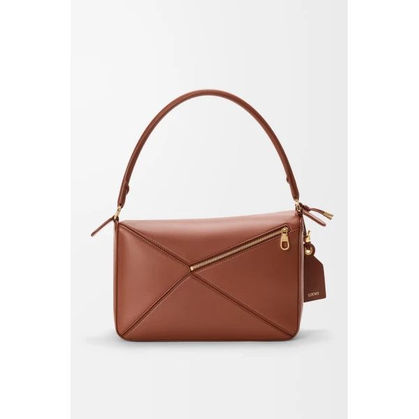 Loewe Medium Featherlight Puzzle bag in nappa lambskin, Pecan | Shoulder & Crossbody Bags | Luxury Shoes 