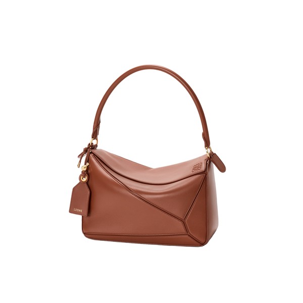 Loewe Medium Featherlight Puzzle bag in nappa lambskin, Pecan | Shoulder & Crossbody Bags | Luxury Shoes 