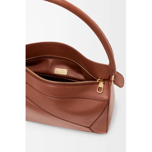 Loewe Medium Featherlight Puzzle bag in nappa lambskin, Pecan | Shoulder & Crossbody Bags | Luxury Shoes 