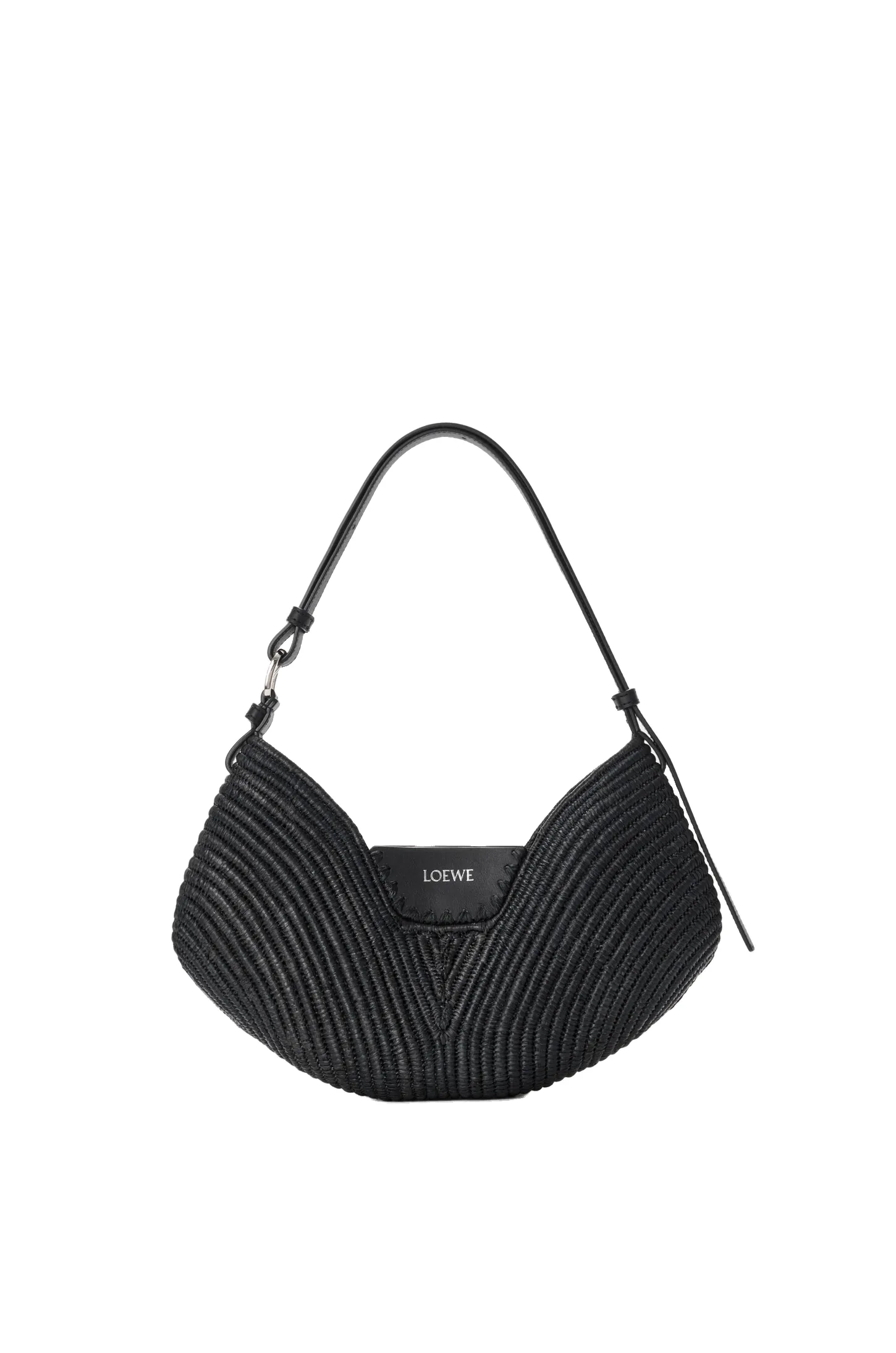 Loewe Medium Loewe Swing bag in raffia and calfskin, Black | Totes & Top-Handle Bags | Luxury Shoes Loewe Medium Loewe Swing bag in raffia and calfskin, Black | Totes & Top-Handle Bags | Luxury Shoes