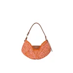 Loewe Medium Loewe Swing bag in raffia and calfskin, Bright Orange/Pink | Totes & Top-Handle Bags | Luxury Shoes 