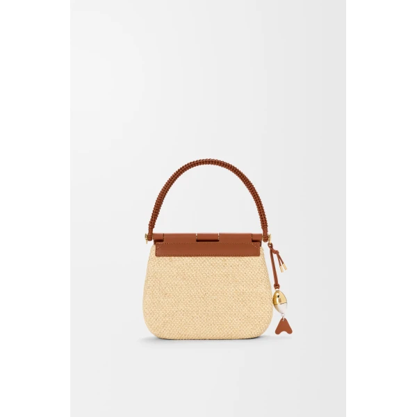 Loewe Medium Pescador bag in raffia and calfskin, Natural/Tan | Totes & Top-Handle Bags | Luxury Shoes 