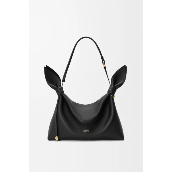 Loewe Medium Scarf bag in smooth calfskin, Black | Shoulder & Crossbody Bags | Luxury Shoes 