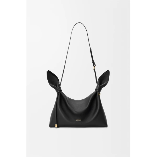 Loewe Medium Scarf bag in smooth calfskin, Black | Shoulder & Crossbody Bags | Luxury Shoes 