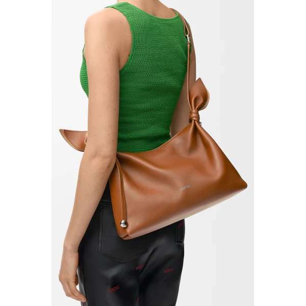 Loewe Medium Scarf bag in smooth calfskin, Squirrel | Shoulder & Crossbody Bags | Luxury Shoes 