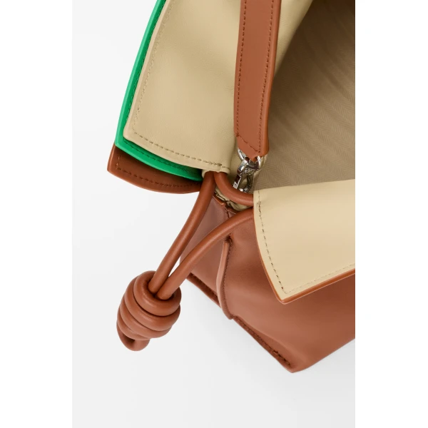 Loewe Medium layered Flamenco clutch in nappa calfskin, Multicolor Squirrel | Shoulder & Crossbody Bags | Luxury Shoes 