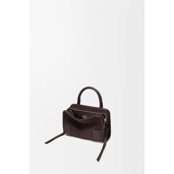 Loewe Mini Amazona 180 bag in suede, Dark Chestnut | Totes & Top-Handle Bags | Luxury Shoes 