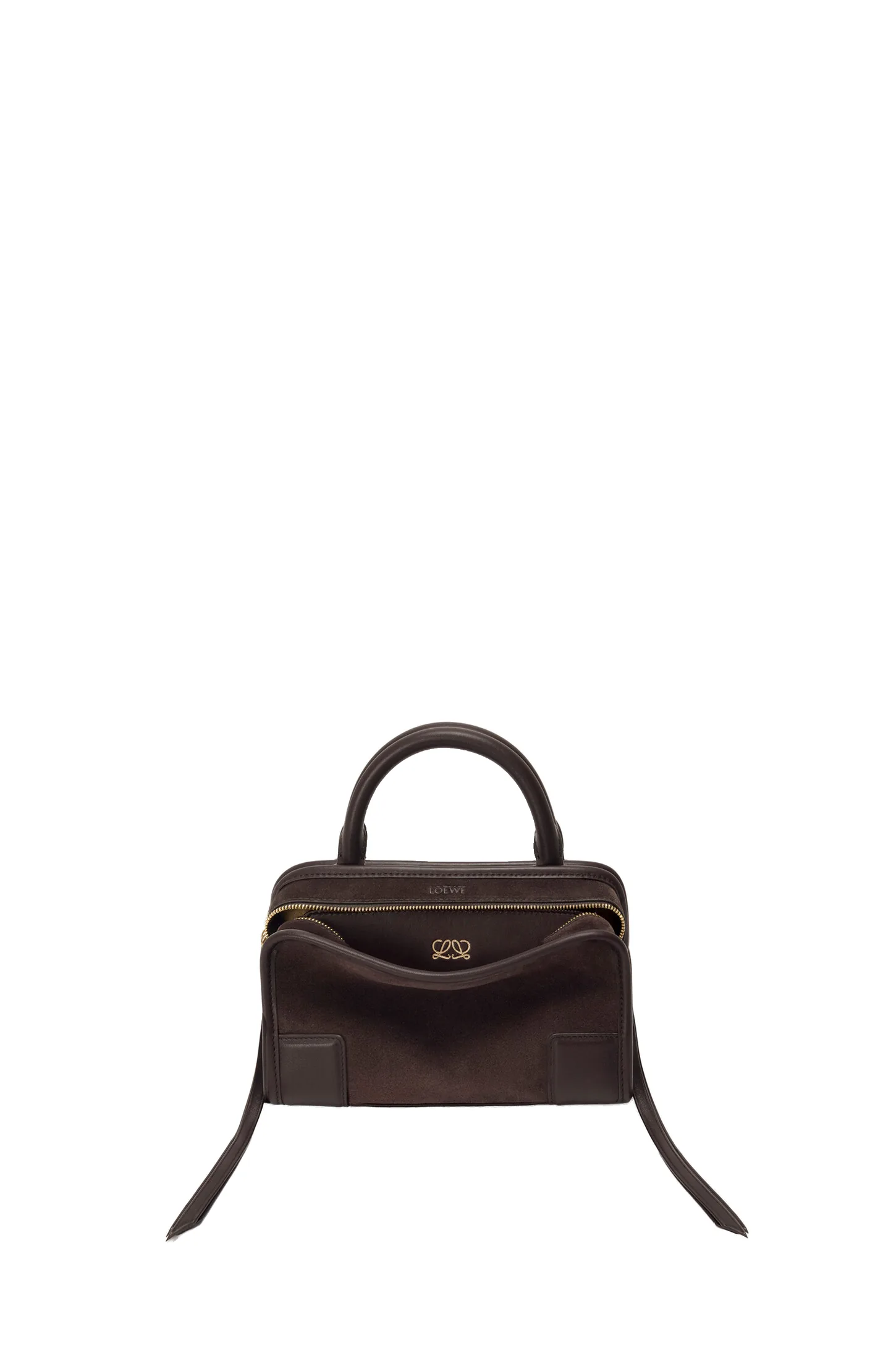 Loewe Mini Amazona 180 bag in suede, Dark Chestnut | Totes & Top-Handle Bags | Luxury Shoes Loewe Mini Amazona 180 bag in suede, Dark Chestnut | Totes & Top-Handle Bags | Luxury Shoes
