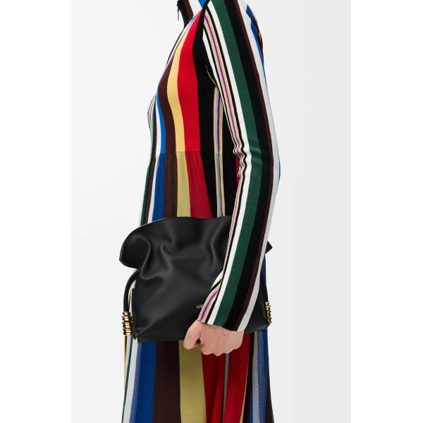 Loewe Mini Coil Flamenco clutch in nappa calfskin, Black | Shoulder & Crossbody Bags | Luxury Shoes 