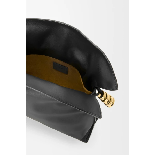 Loewe Mini Coil Flamenco clutch in nappa calfskin, Black | Shoulder & Crossbody Bags | Luxury Shoes 