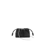 Loewe Mini Flamenco Pleats purse in nappa lambskin, Black | Shoulder & Crossbody Bags | Luxury Shoes 