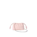 Loewe Mini Flamenco Pleats purse in nappa lambskin, Crystal Pink | Shoulder & Crossbody Bags | Luxury Shoes 