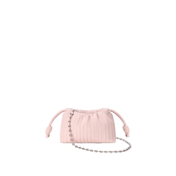 Loewe Mini Flamenco Pleats purse in nappa lambskin, Crystal Pink | Shoulder & Crossbody Bags | Luxury Shoes 
