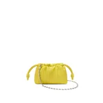 Loewe Mini Flamenco Pleats purse in nappa lambskin, Lemon | Shoulder & Crossbody Bags | Luxury Shoes 