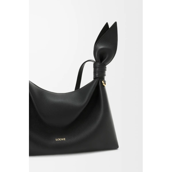 Loewe Mini Scarf bag in smooth calfskin, Black | Shoulder & Crossbody Bags | Luxury Shoes 