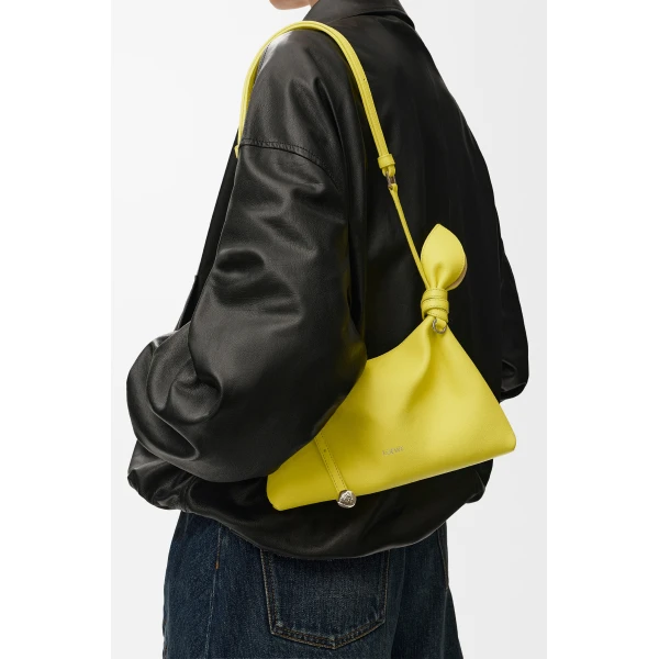 Loewe Mini Scarf bag in smooth calfskin, Lemon | Shoulder & Crossbody Bags | Luxury Shoes 