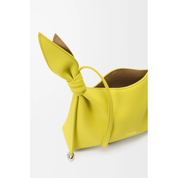 Loewe Mini Scarf bag in smooth calfskin, Lemon | Shoulder & Crossbody Bags | Luxury Shoes 