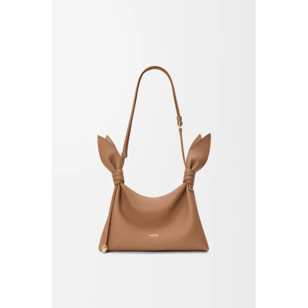 Loewe Mini Scarf bag in smooth calfskin, Mocha | Shoulder & Crossbody Bags | Luxury Shoes 