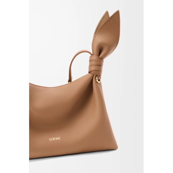 Loewe Mini Scarf bag in smooth calfskin, Mocha | Shoulder & Crossbody Bags | Luxury Shoes 