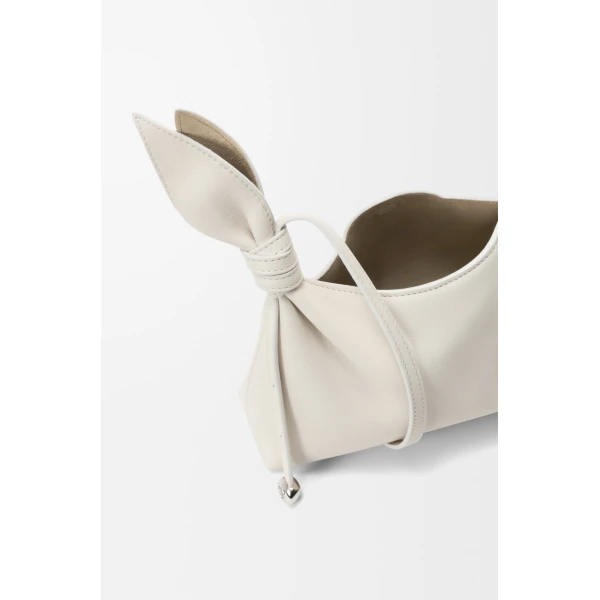 Loewe Mini Scarf bag in smooth calfskin, Soft White | Shoulder & Crossbody Bags | Luxury Shoes 