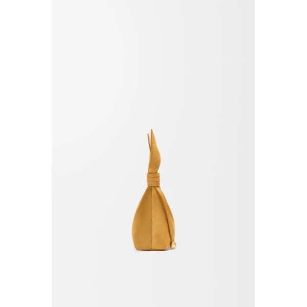 Loewe Mini Scarf bag in suede, Ochre | Shoulder & Crossbody Bags | Luxury Shoes 