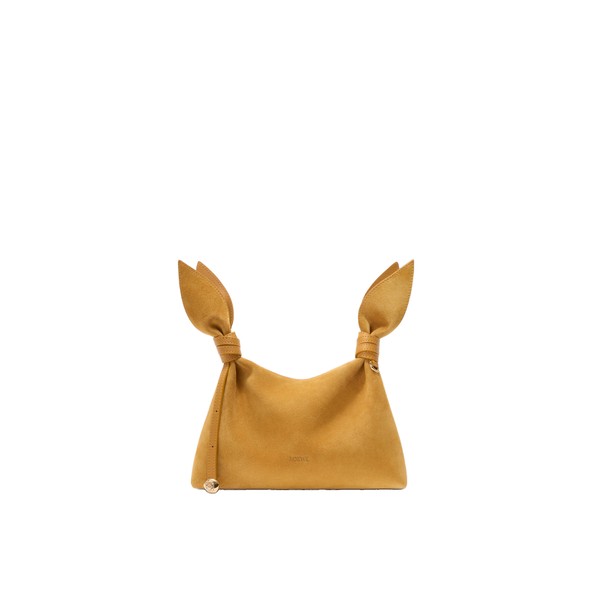Loewe Mini Scarf bag in suede, Ochre | Shoulder & Crossbody Bags | Luxury Shoes 