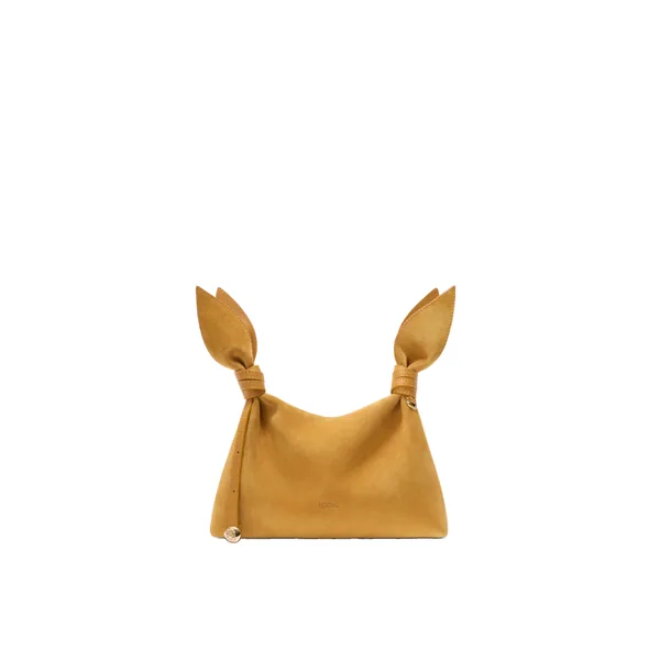 Loewe Mini Scarf bag in suede, Ochre | Shoulder & Crossbody Bags | Luxury Shoes 