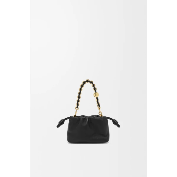 Loewe Nano Flamenco purse in mellow nappa lambskin, Black | Clutch Bags | Luxury Shoes 