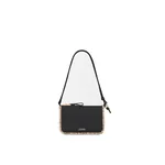 Loewe Rio pouch in classic calfskin and raffia, Black | Clutch Bags | Luxury Shoes 