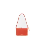 Loewe Rio pouch in classic calfskin and raffia, Deep Saffron | Clutch Bags | Luxury Shoes 