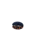Loewe Shell minaudiere in check pattern textile and metal, Deep Navy/Multicolor | Mini Bags | Luxury Shoes 