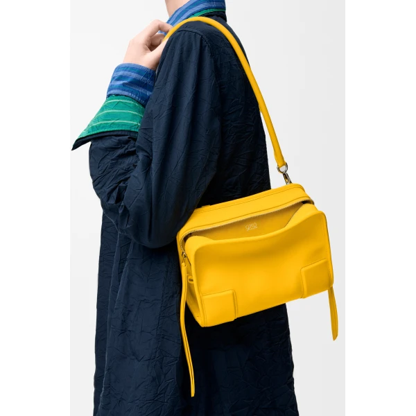 Loewe Small Amazona 180 bag in soft calfskin, Daisy Yellow | Totes & Top-Handle Bags | Luxury Shoes 