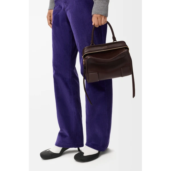 Loewe Small Amazona 180 bag in soft calfskin, Dark Chestnut | Totes & Top-Handle Bags | Luxury Shoes 