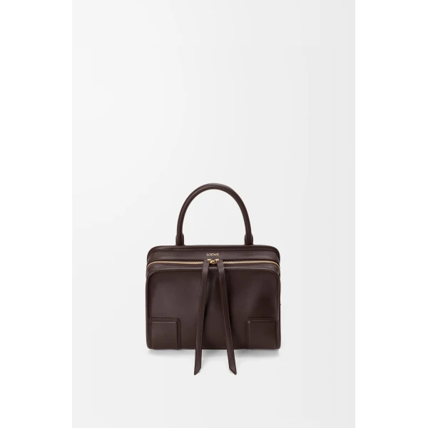 Loewe Small Amazona 180 bag in soft calfskin, Dark Chestnut | Totes & Top-Handle Bags | Luxury Shoes 