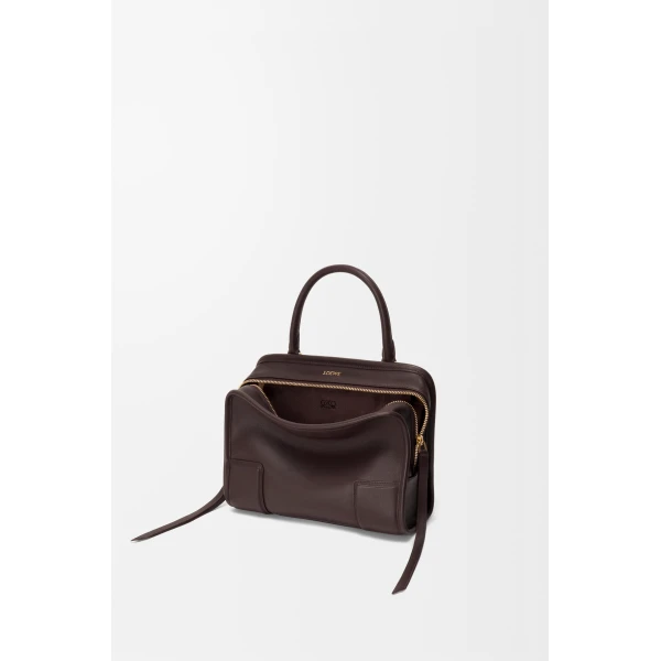 Loewe Small Amazona 180 bag in soft calfskin, Dark Chestnut | Totes & Top-Handle Bags | Luxury Shoes 