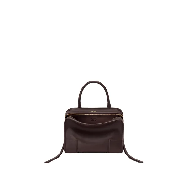 Loewe Small Amazona 180 bag in soft calfskin, Dark Chestnut | Totes & Top-Handle Bags | Luxury Shoes 