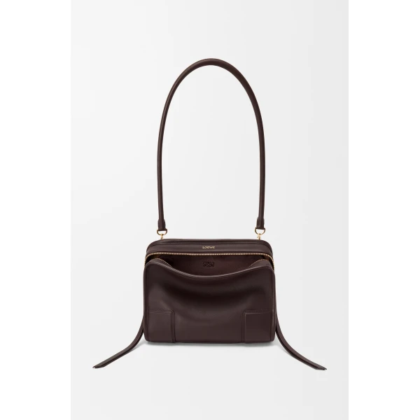 Loewe Small Amazona 180 bag in soft calfskin, Dark Chestnut | Totes & Top-Handle Bags | Luxury Shoes 