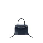 Loewe Small Amazona 180 bag in suede, Deep Navy | Totes & Top-Handle Bags | Luxury Shoes 