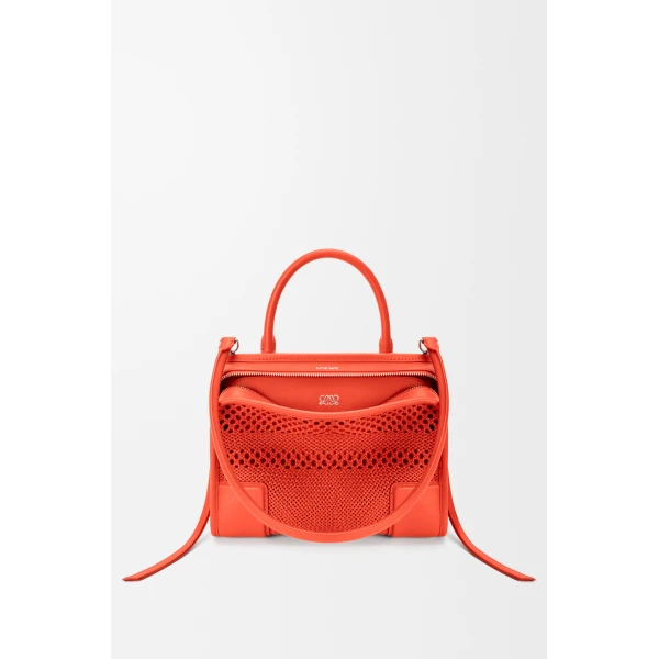 Loewe Small Amazona 180 bag in woven calfskin, Sunrise Orange | Totes & Top-Handle Bags | Luxury Shoes 