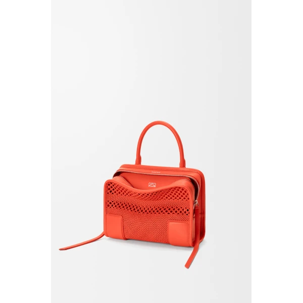 Loewe Small Amazona 180 bag in woven calfskin, Sunrise Orange | Totes & Top-Handle Bags | Luxury Shoes 