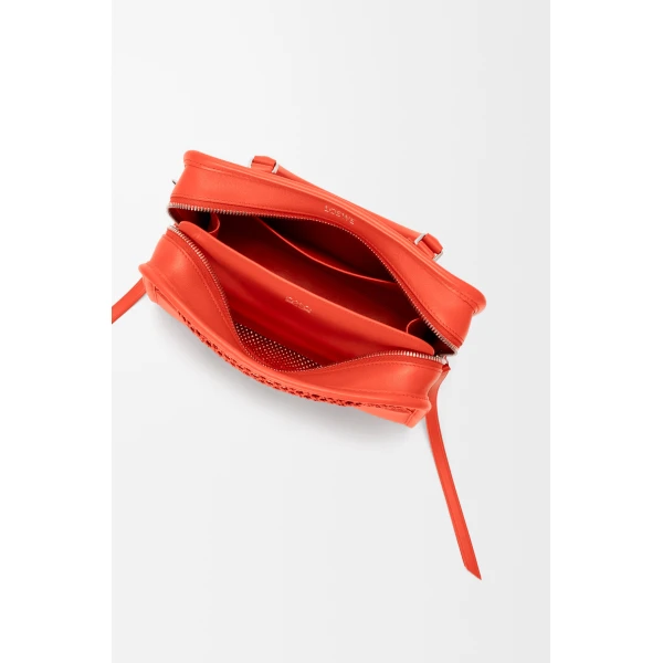 Loewe Small Amazona 180 bag in woven calfskin, Sunrise Orange | Totes & Top-Handle Bags | Luxury Shoes 