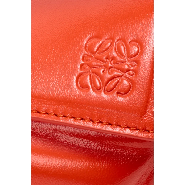 Loewe Small Puzzle Blown bag in glossy lambskin, Vivid Orange | Shoulder & Crossbody Bags | Luxury Shoes 