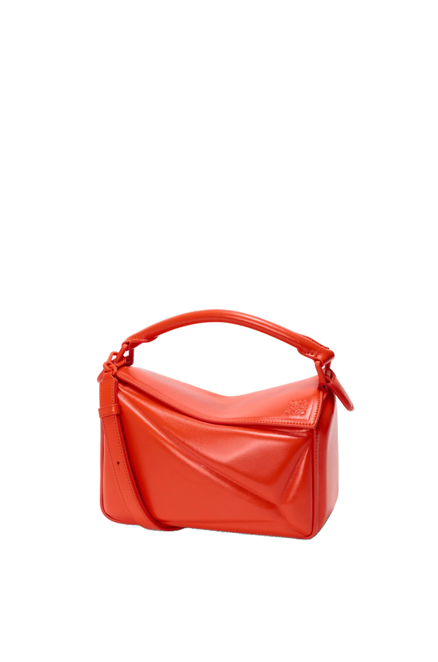 Loewe Small Puzzle Blown bag in glossy lambskin, Vivid Orange | Shoulder & Crossbody Bags | Luxury Shoes Loewe Small Puzzle Blown bag in glossy lambskin, Vivid Orange | Shoulder & Crossbody Bags | Luxury Shoes